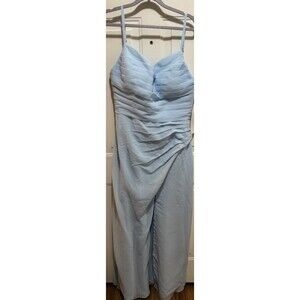 Nwt Womens BXZ Light Blue Spaghetti Strap Prom Wedding  Gown Dress Size 14